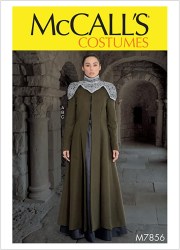 7856 MCCALLS GREAT COAT, LONG SKIRT, CAPELET PATTERN 6-14 NEW